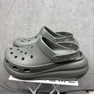 Crocs Iconic Classic Crush Clog 'Dusty Olive' Men's Comfy Shoes SZ 12 Worn Once